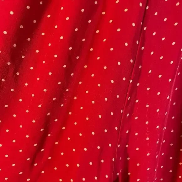 Lauren Ralph Lauren Red White Pock Dot Dress Pants Size Large - Picture 6 of 9